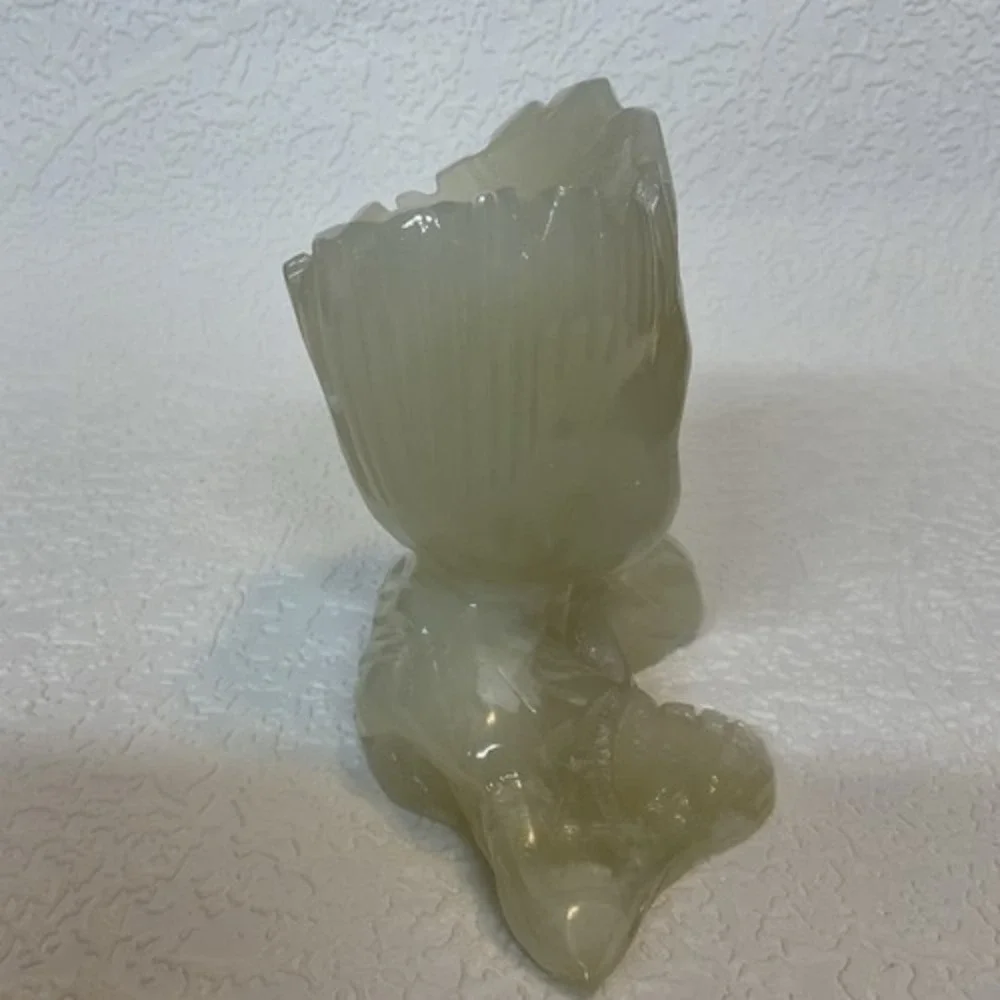 Mini Groot Figurine Miniature Model Hand Carved Onyx Adorable‎ Home Decor 4.5